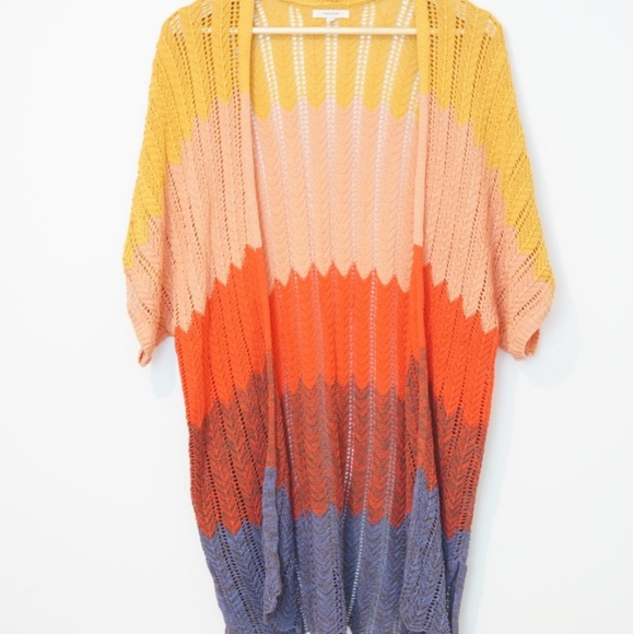 Vintage Sweaters - Vtg rainbow cardigan
